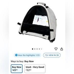 Portable Laptop Privacy Tent